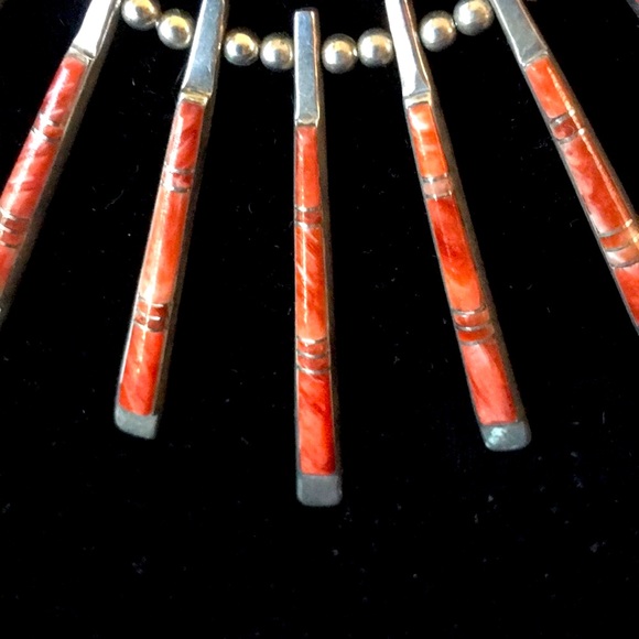 Vintage Native American Spiny Oyster Necklace Reversible - Picture 7 of 10